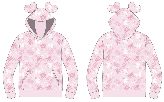 クマパンプルオーバーパーカー(ピンク)(SHIBUYA109先行販売)