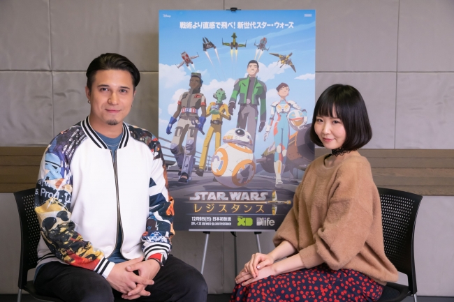 （左から）木村昴さん、佐藤美由希さん　©& TM 2018 Lucasfilm Ltd.