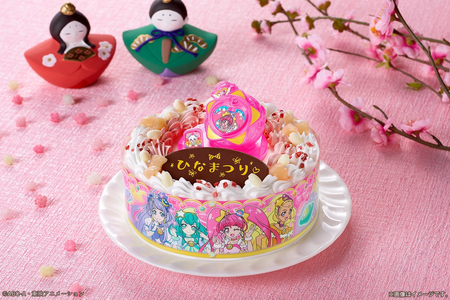 ひなまつりは新プリキュアのキャラデコケーキでお祝い！
2月スタート「スター☆トゥインクルプリキュア」のケーキ