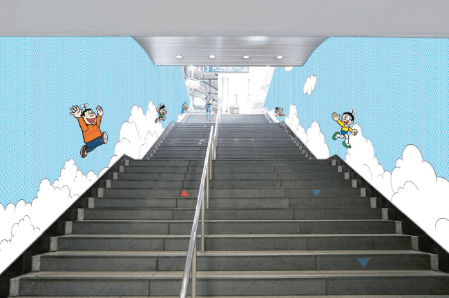 ２０１９年２月２６日（火）から小田急線登戸駅構内に「ドラえもん」装飾を実施