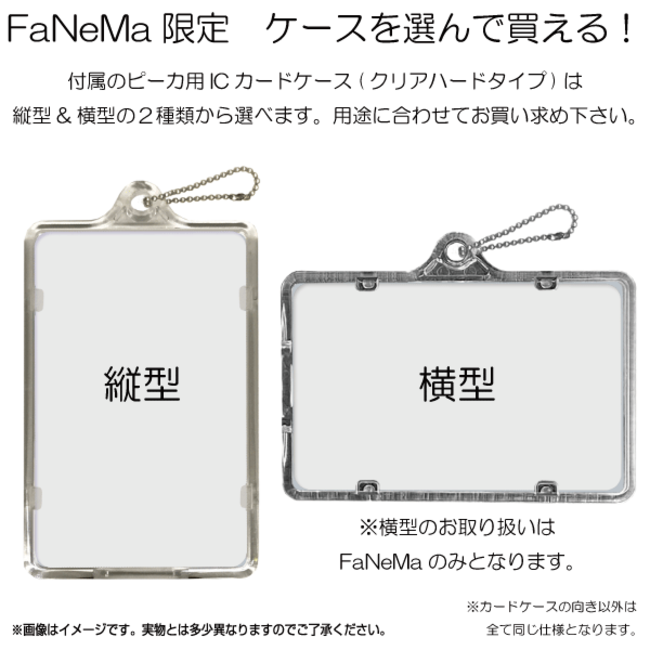 「FaNeMa」にてご予約購入いただくとパスケースの縦横をお選びいただけます。