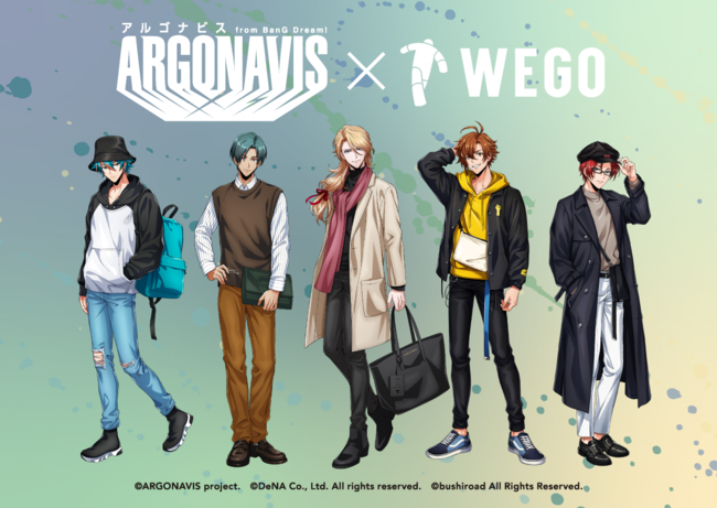 ボーイズバンドプロジェクト「ARGONAVIS from BanG Dream!」とアパレルブランド「WEGO」コラボ企画第2弾スタート！