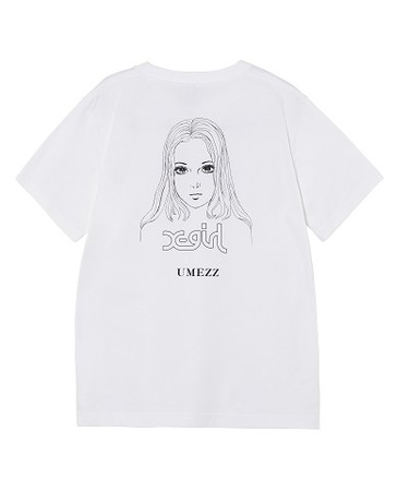 ＜X-girl × UMEZZ FACE SS TEE＞（裏） 5,500円