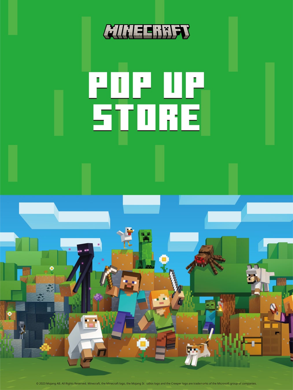 「MINECRAFT POPUP STORE」がゴールデンウィーク期間中に各地で開催！大人気ゲーム『マインクラフト』の店舗限定特典や新商品を多数販売！！