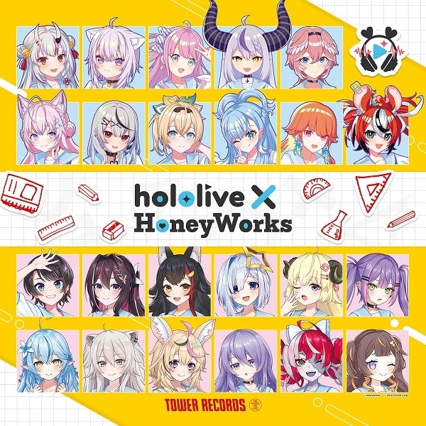 「hololive × HoneyWorks」イベント タワレコ渋谷店・福岡パルコ店にて開催！グッズ販売のほか特別展示も