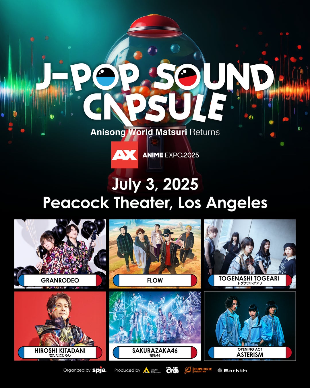 「AnimeExpo2025」にて、新しい日本の音楽フェスとなる「J-POP SOUND CAPSULE@AX2025 〜Anisong World Matsuri Returns〜」開催決定！