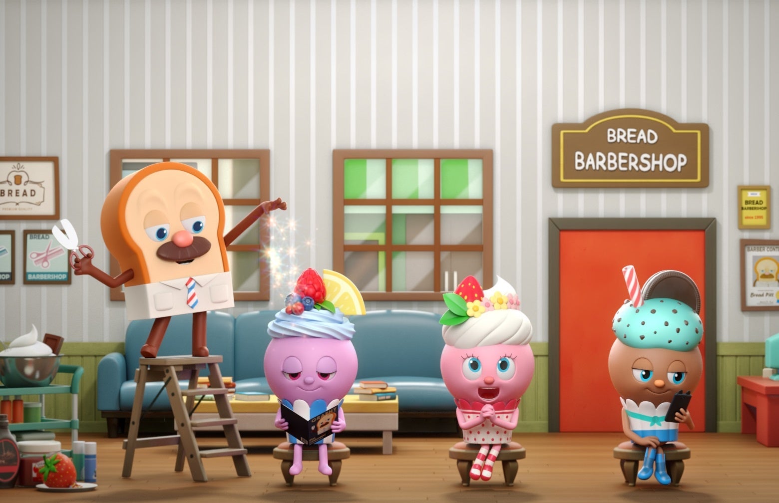 韓国発の人気アニメ「ブレッドバーバーショップ」日本版YouTube開始1年で登録者数30万人・3.9億再生突破！ コミカライズ化も決定