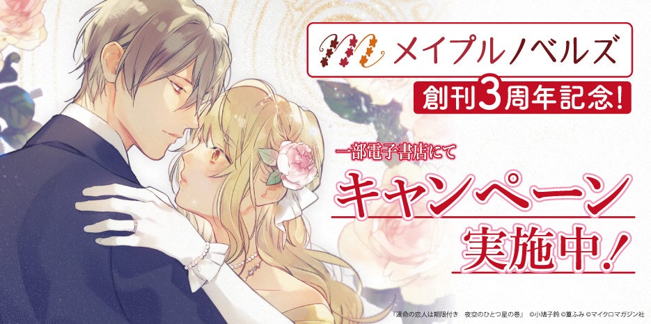 期間限定！恋愛レーベル・メイプルノベルズの書籍をオトクに読める電子書籍キャンペーンが一部書店にて実施！