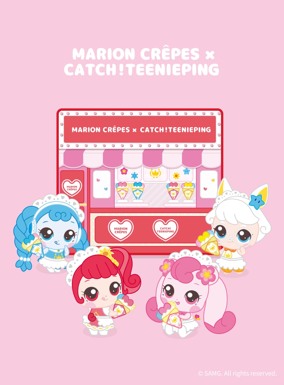 韓国発の人気アニメ『キャッチ！ティニピン』が「マリオンクレープ」とコラボ！2026年2月6日（金）から期間限定でコラボクレープや、描き下ろしイラストのオリジナルグッズが登場