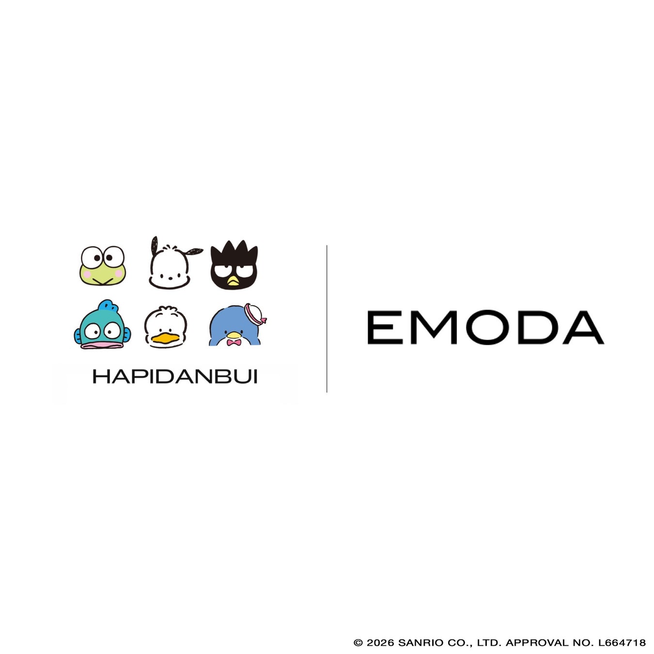 「EMODA (エモダ)」サンリオのキャラクターユニット「はぴだんぶい」とのコラボレーションアイテムを2月20日に発売