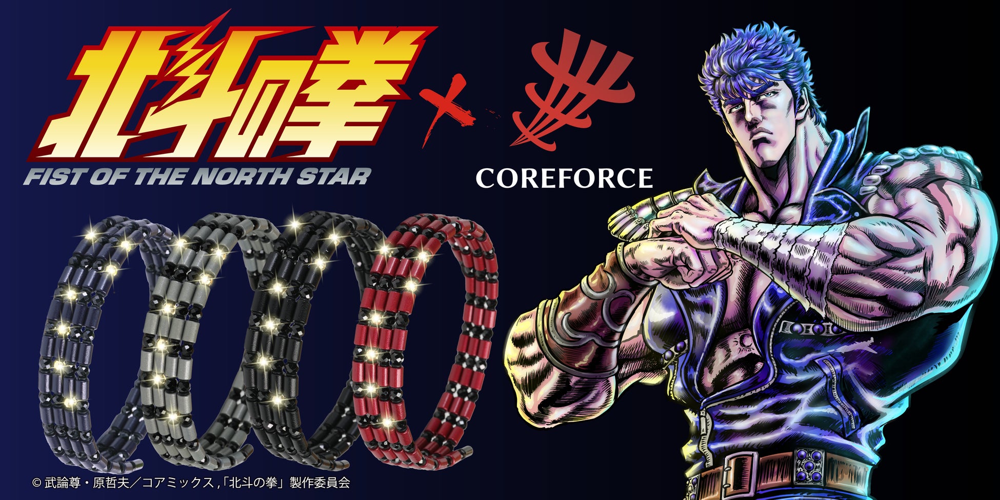 『北斗の拳』と『コアフォース』のコラボモデルを公開！「お前はもう整っている」―最強の“体幹”をその身に宿せ―　コラボ4商品を3月6日（金）10:00～予約開始！！（4月18日発売）