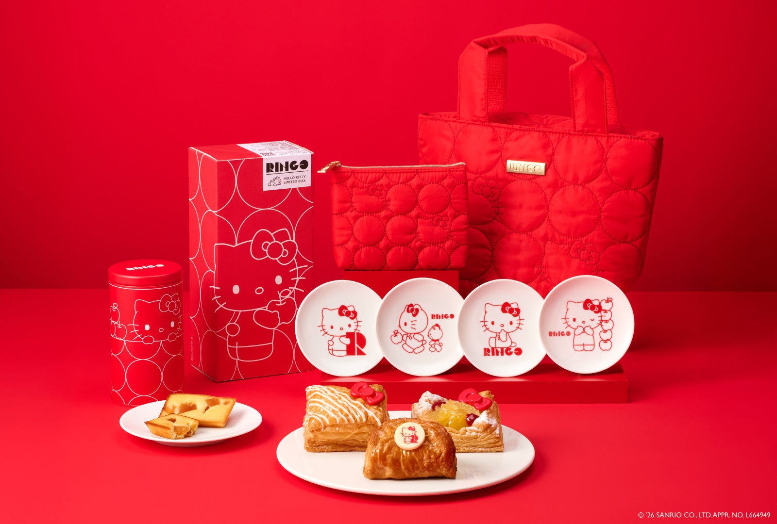 【コラボ商品】RINGO × ハローキティ！大人かわいいバッグやポーチ等、心ときめく限定アイテムが勢ぞろい！2026年4月1日（水）より開始