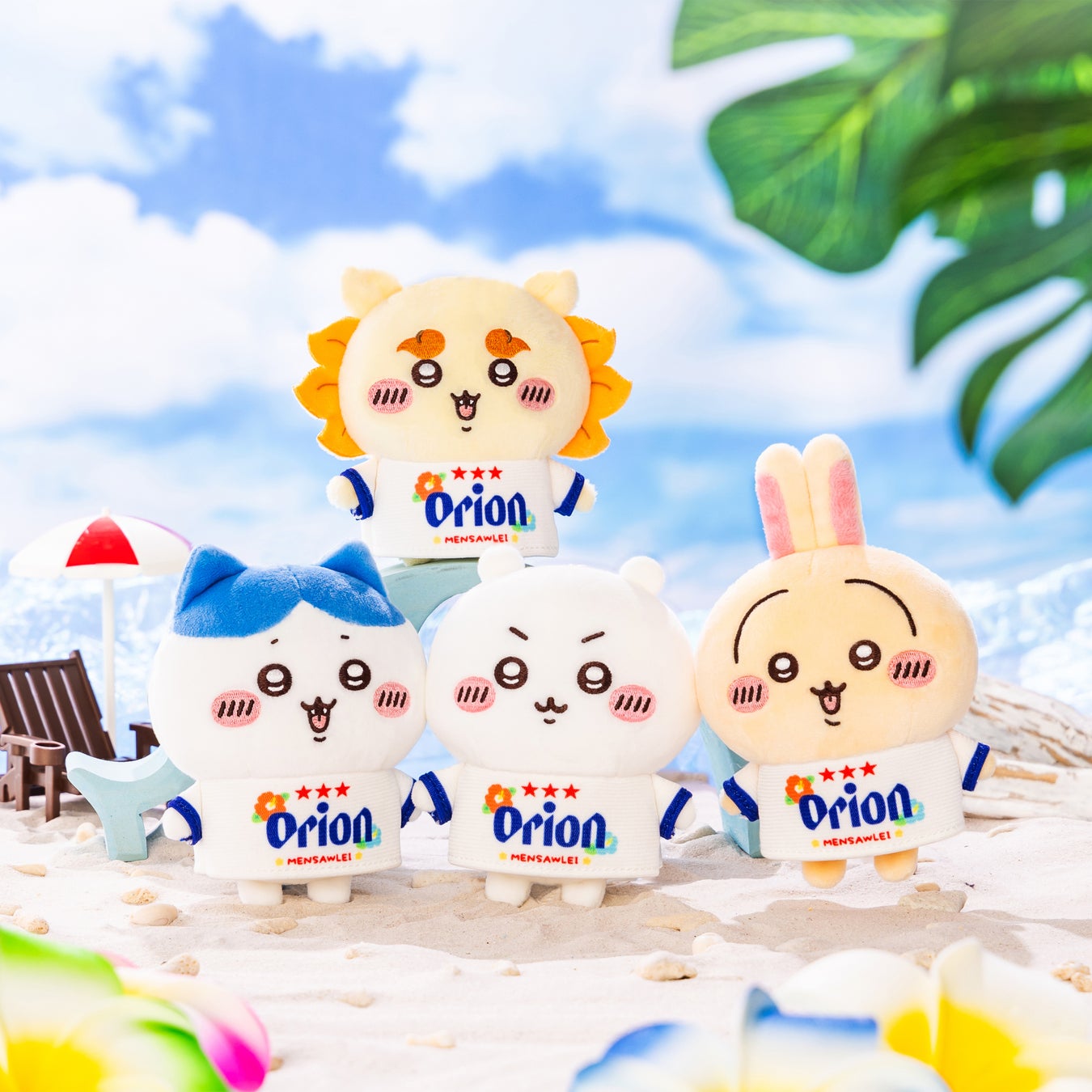 大人気コラボ「ちいかわ×オリオンビール」第2弾！沖縄限定コラボグッズに、オリオンTシャツ着用のマスコットぬいぐるみが新登場