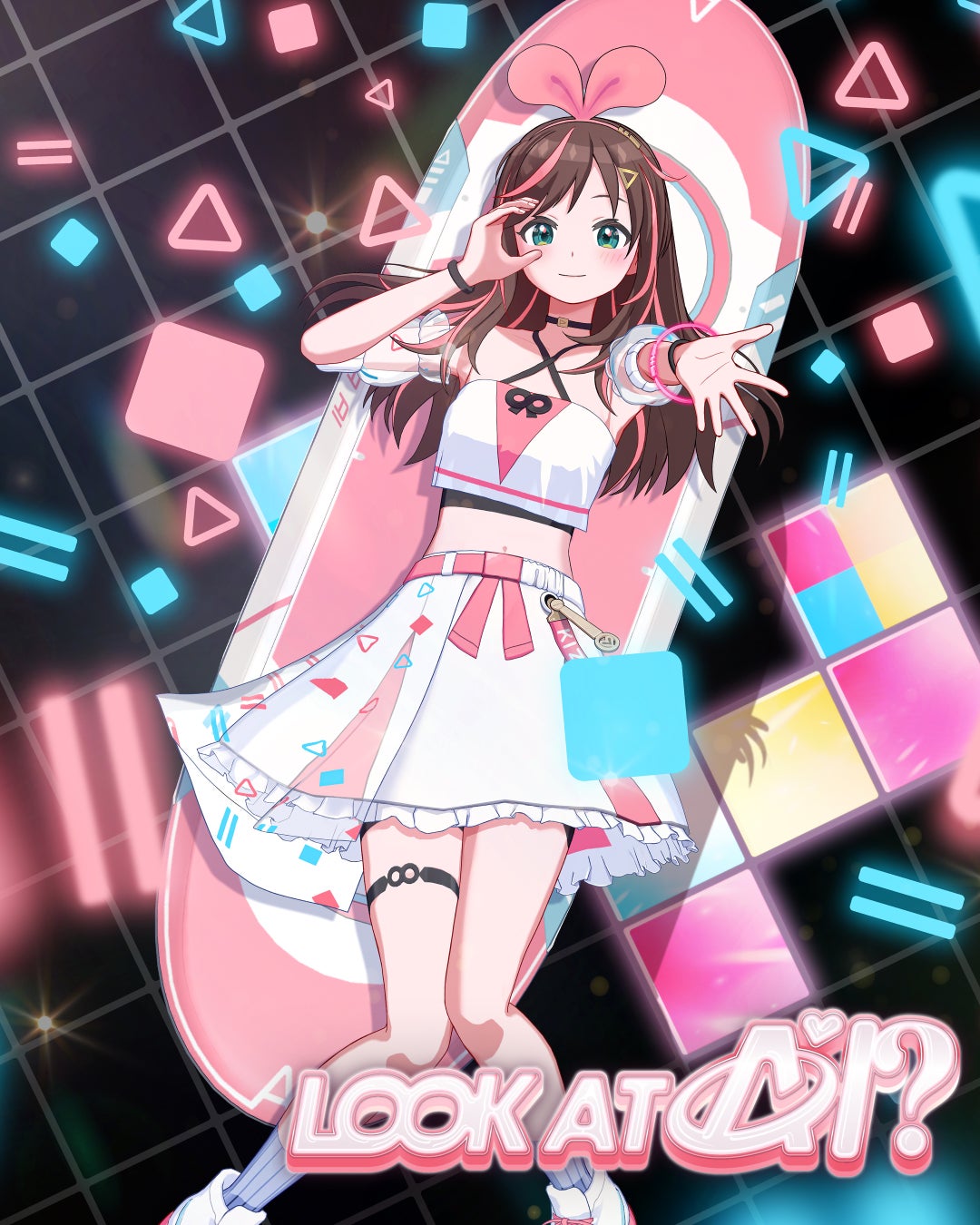 Kizuna AI（キズナアイ）「オンラインLIVE 2026 “LOOK AT AI?”」キービジュアルを公開＆無料ライブビューイングをnamco TOKYO（ナムコ トーキョー）にて開催！