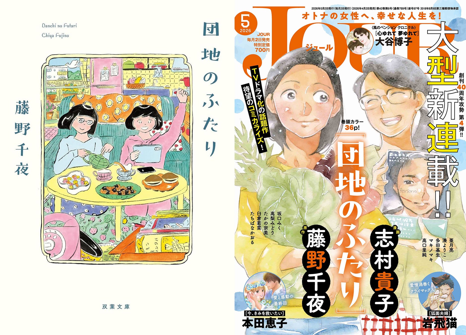 小泉今日子×小林聡美のW主演ドラマで話題となった『団地のふたり』。小説家・藤野千夜×漫画家・志村貴子、奇跡のタッグが実現！
