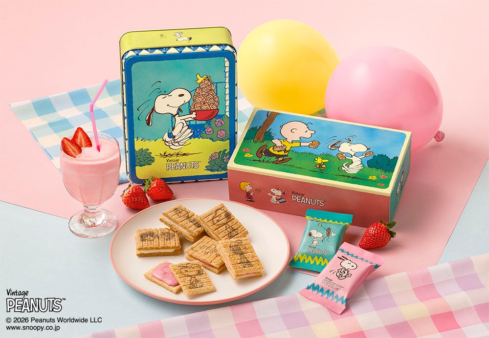【エキナカ】「スヌーピー」テーマのシュガーバターの木が、JR東京駅にポップアップストアをオープン！新作“ストロベリーシェイク風”に、オリジナルグッズが続々登場