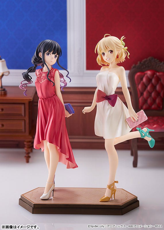 『リコリス・リコイル』より、「POP UP PARADE 錦木千束＆井ノ上たきな アフターパーリィ！Ver. L size」フィギュアが登場。あみあみにて予約受付中。