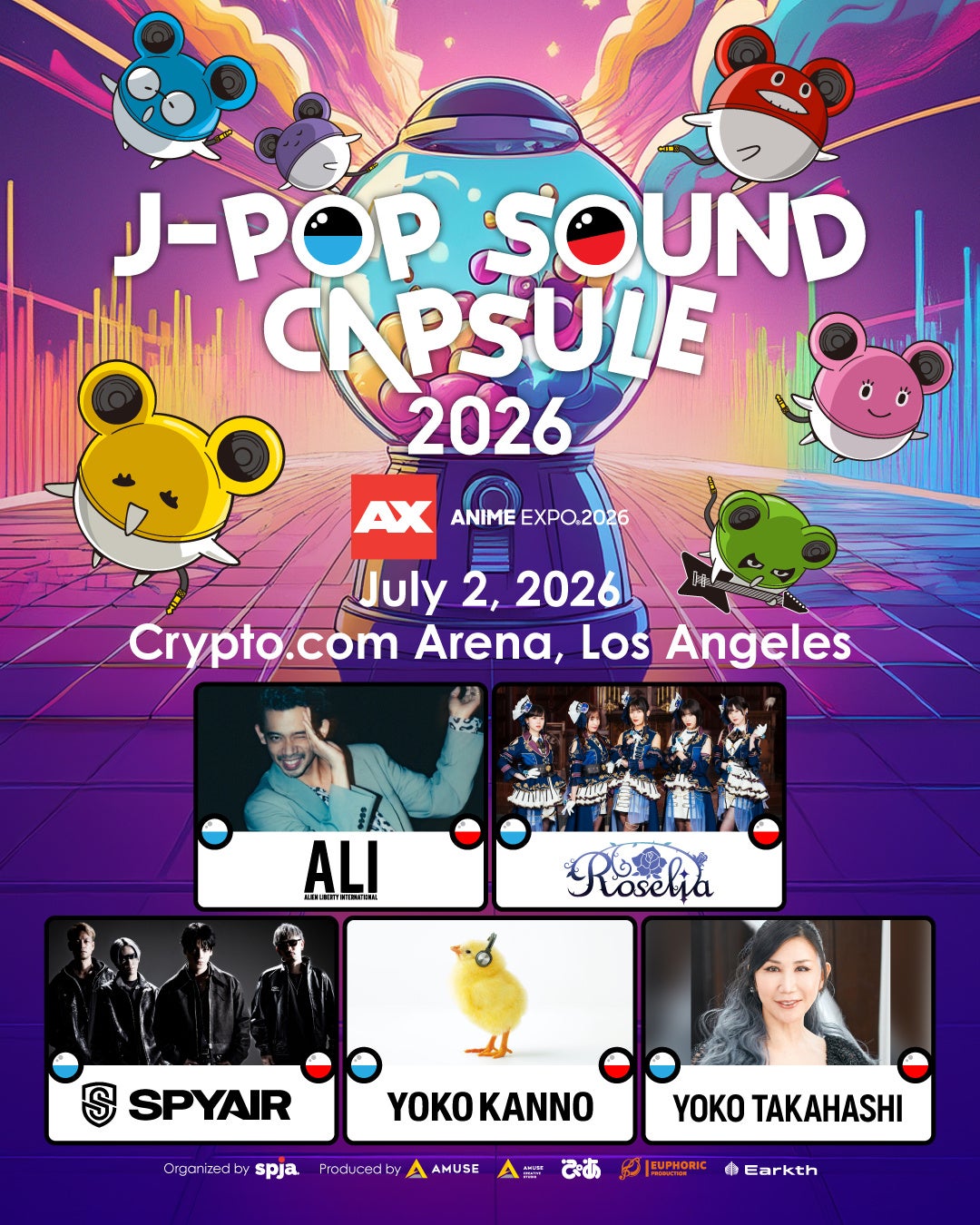 ALI、菅野よう子、高橋洋子ら豪華アーティストが集結！「J-POP SOUND CAPSULE」が北米最大級のAnime Expo 2026に今年も登場