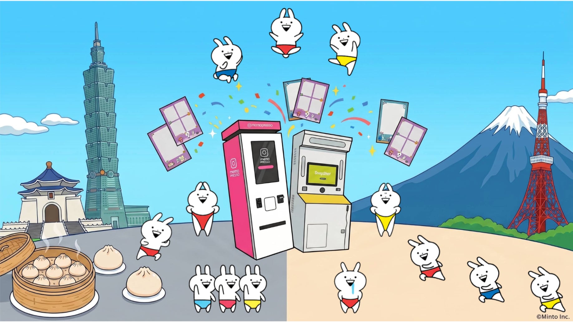 株式会社Minto、人気キャラクター「うさぎゅーん！」のプリントフレームを日本・台湾で提供開始！