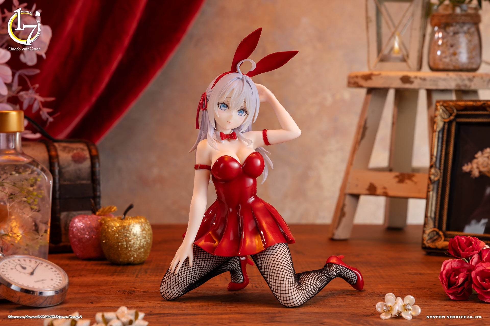 システムサービスのフィギュアブランド「One-Seventh Carat」からTVアニメ「時々ボソッとロシア語でデレる隣のアーリャさん」アーリャ バニーVer.REDが2026年6月に登場！