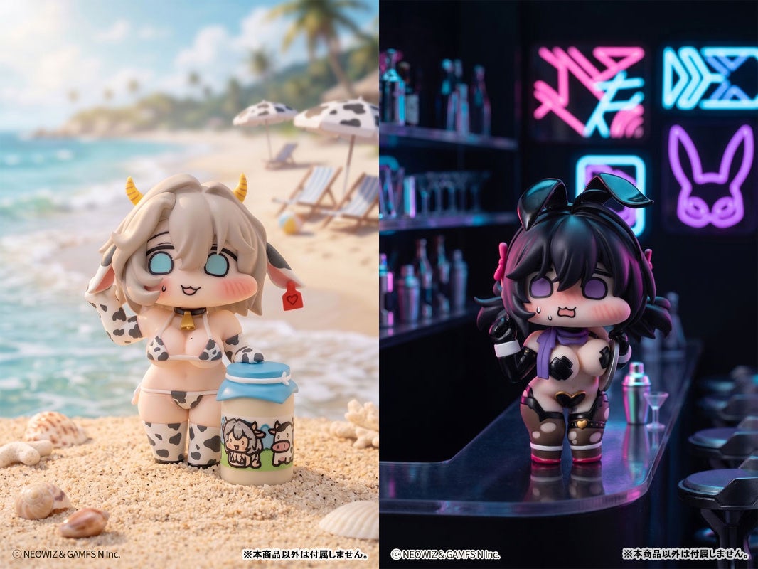 『ブラウンダスト2』より、「ミルキービキニ テレーゼ」「セレブリティ・バニー ロエン」をミニスタイルで立体化。