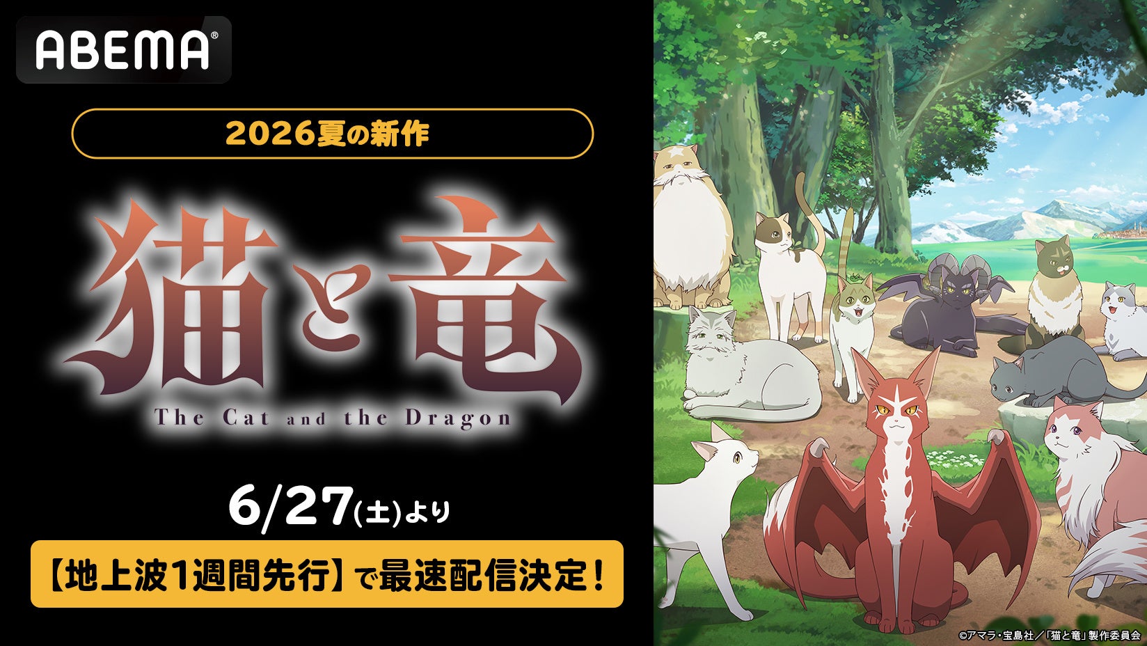 新作夏アニメ『猫と竜』ABEMAで6月27日（土）夜9時30分より地上波1週間先行・WEB最速配信決定！