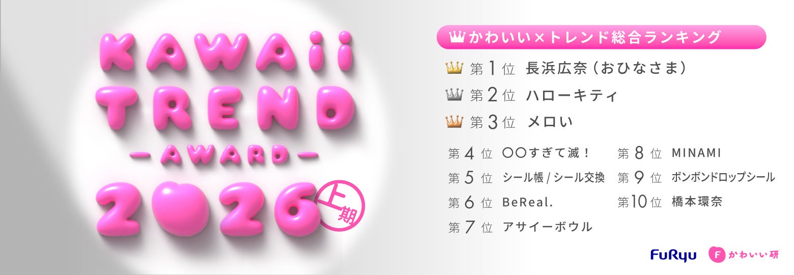 急上昇ワードは「M!LK」、「モナキ」、デコアイテムの「めじるしアクセサリー」！「フリューかわいいトレンド大賞 2026年上期」を発表／Z世代熱中の「M!LK」「モナキ」の魅力とは？人気を深堀り調査！