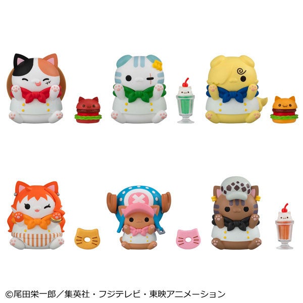 『ワンピース』より、ニャンピースニャーン！各キャラクターたちがDINERの店員になってラインナップ。あみあみにて予約受付中。