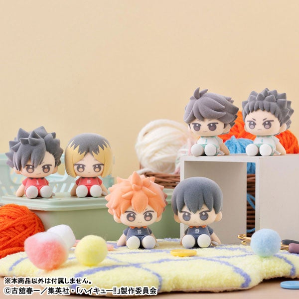 アニメ『ハイキュー！！』より、ぬいぐるみっぽいビジュアルのふわふわフロッキーフィギュアが登場。あみあみにて予約受付中。
