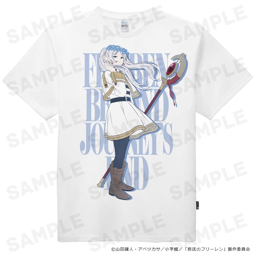 TVアニメ『葬送のフリーレン』大判プリントTシャツ、Tシャツ、キャラクターラバーマット、B2タペストリー、MOKUスタ、アクリルキャラスタンドなどの受注を開始しました！