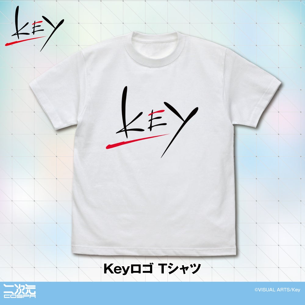 Key作品を愛する鍵っ子たち必見！株式会社ビジュアルアーツのゲームブランド「Key」のロゴTシャツが登場！コミケ先行販売！【株式会社コスパ】