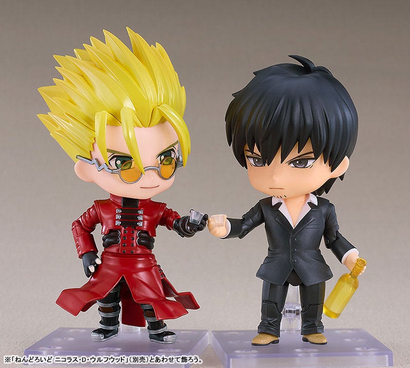 『トライガン・マキシマム』より、「ヴァッシュ・ザ・スタンピード」「ニコラス・D・ウルフウッド」がねんどろいどで登場。あみあみにて、それぞれ予約受付中。