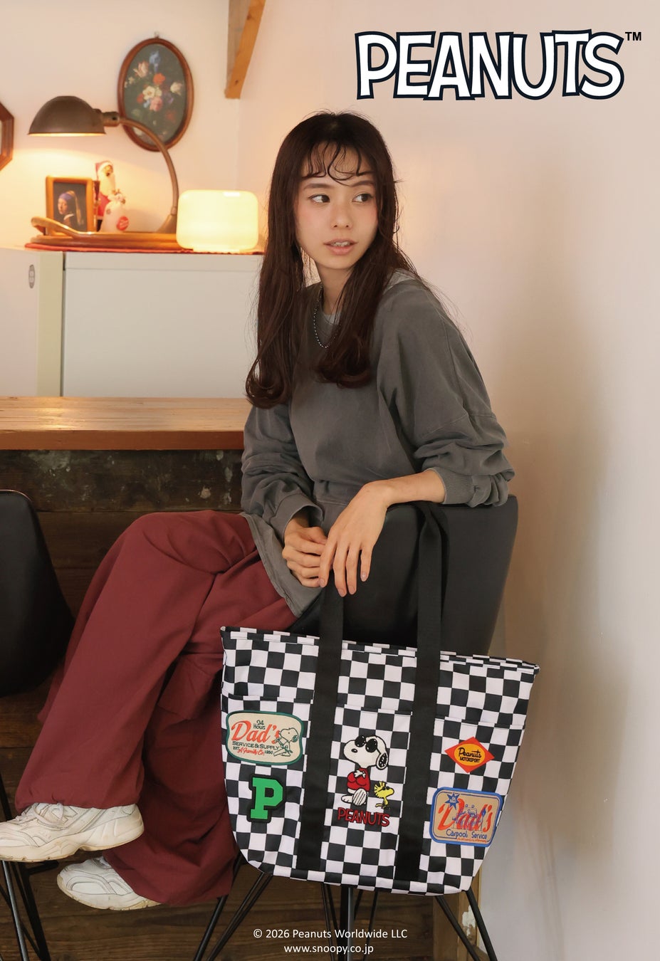 【PEANUTS】JOE COOLのワッペン刺繍が目を惹く！キャッチーなパターン柄「トートバッグ」全3種類が新登場！